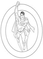 do wydruku kolorowanki Superman, dla dzieci i chłopców do pomalowania NR 34